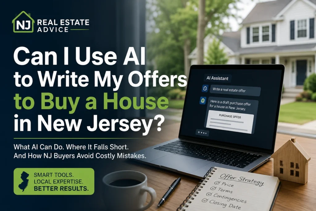 use ai llm to write offers to buy house in nj