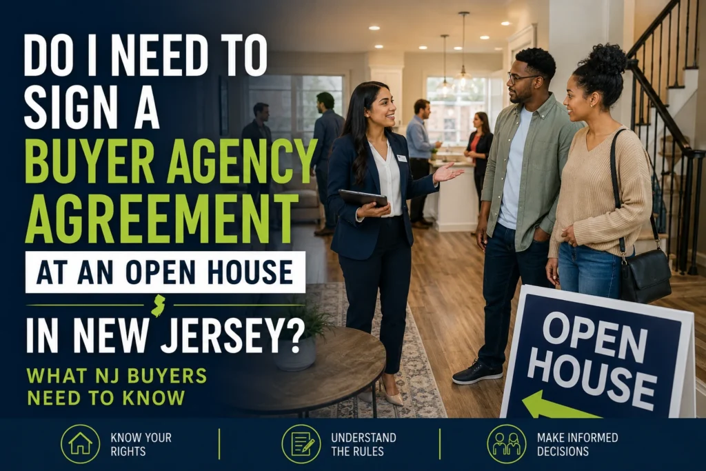 sign buyer agency agreement at nj open house