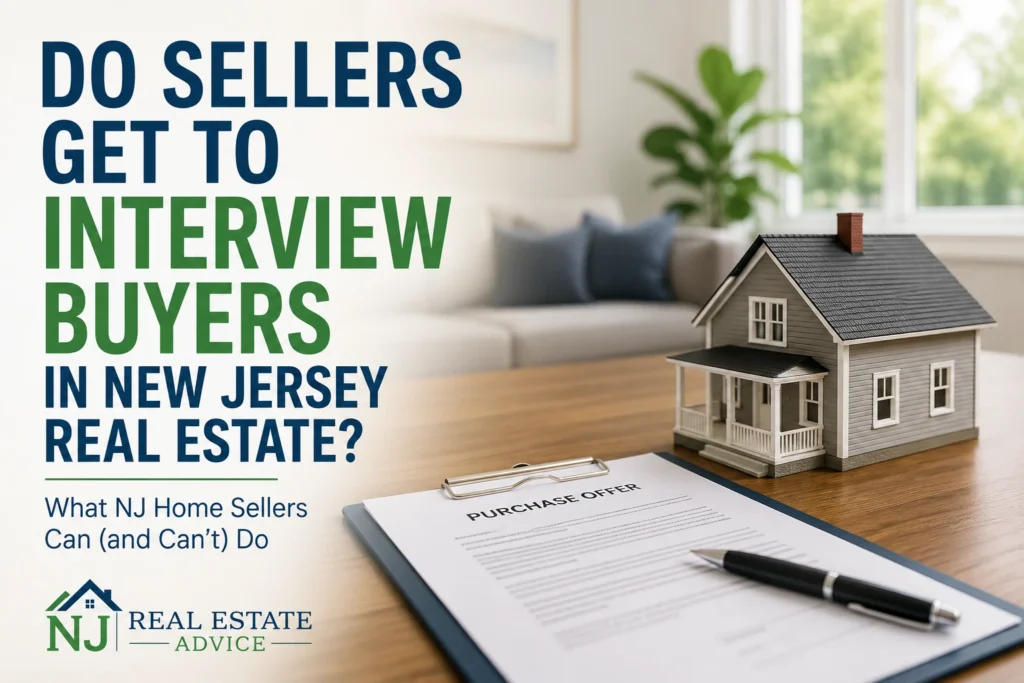 do sellers get to meet the buyers of their home in nj?