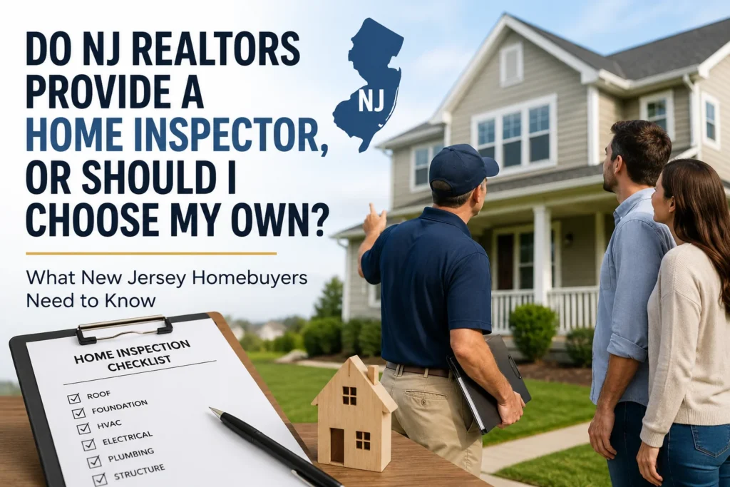 should my realtor choose my home inspector in new jersey?