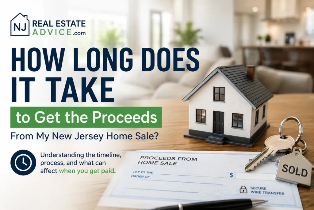 when do i get my money after selling nj house