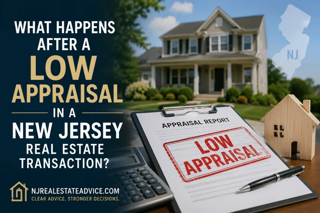 nj low appraisal when selling house