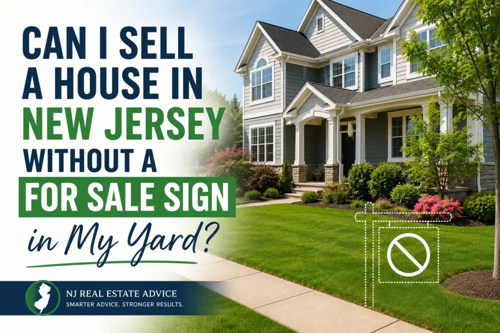 sell house without for sale in yard in new jersey