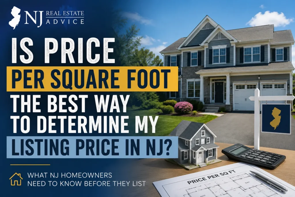 price by square for nj real estate listings