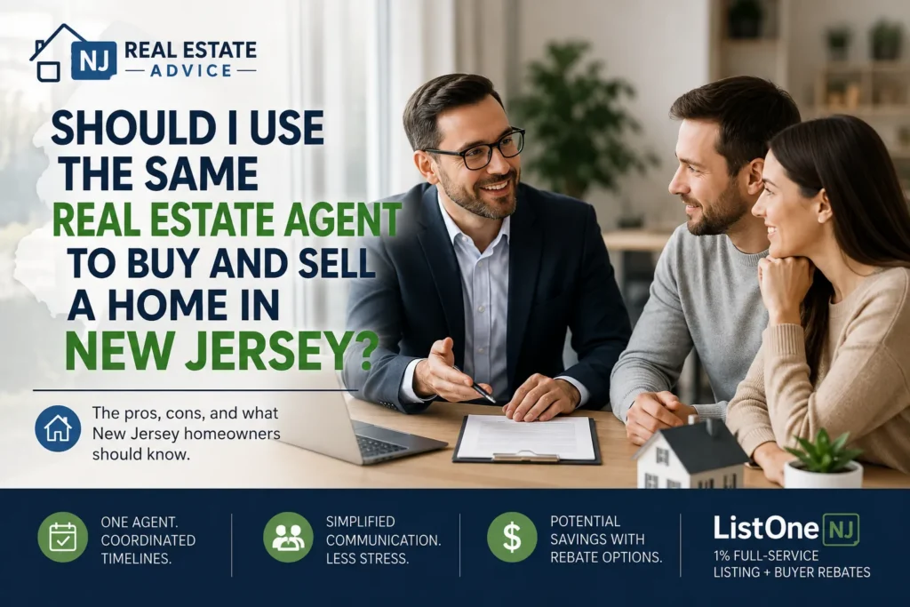use same realtor buy and to sell house new jersey